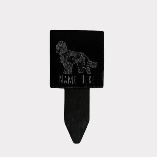 Spaniel - Natural Slate Memorial Stake (Small)