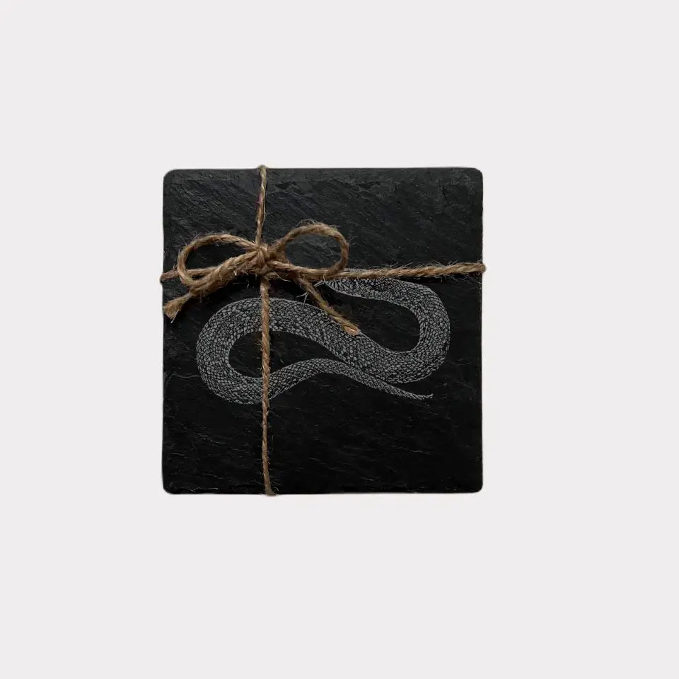 Hognose Snake - Untersetzer aus Naturschiefer (2er-Set)
