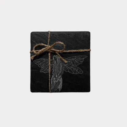 Pixie Fairy Coasters - Slate Supernatural Stone Mats (Set of 2)