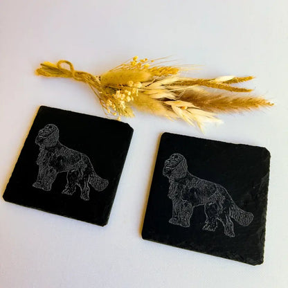 Spaniel - Natural Slate Coasters (Set of 2)