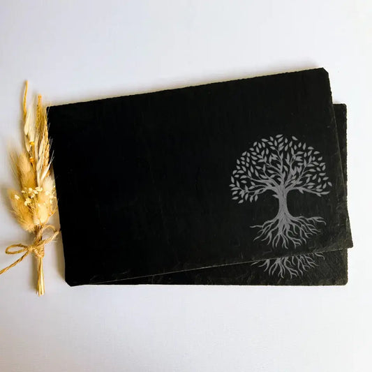 Tree Of Life Placemats (Set of 2) - Slate Tree Table Mats