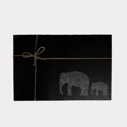 Mother Elephant - Natural Slate Placemats (Set of 2)