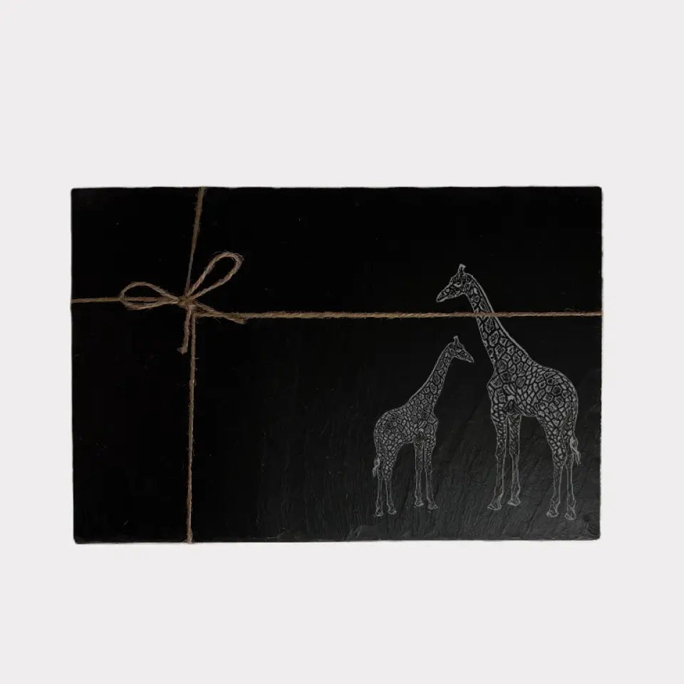 Mother Giraffe - Natural Slate Placemats (Set of 2)