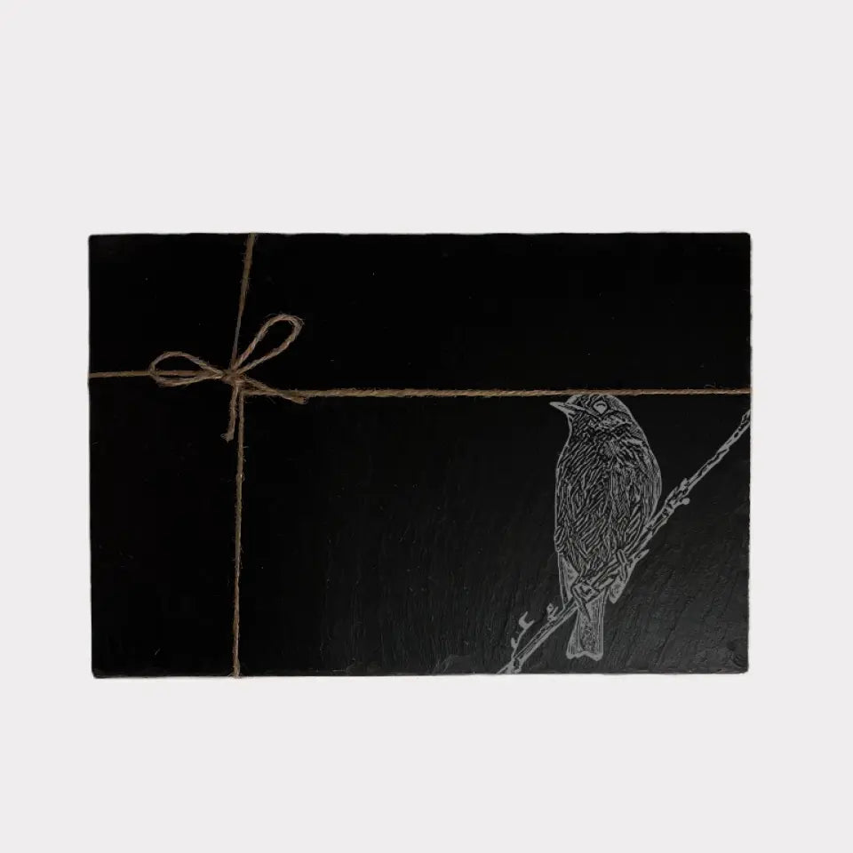 Robin Slate Placemats Set of 2 - Robins Engraved Stone Gifts