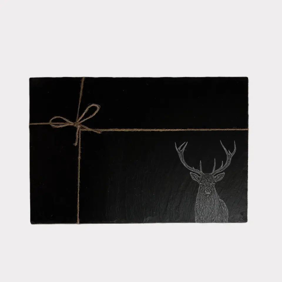 Deer Stag Slate Placemats Set of 2 - Stag Kitchenware for Country Homes