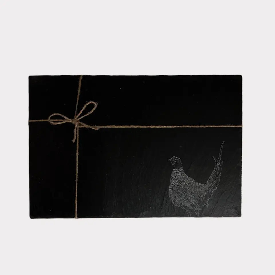 Pheasant Slate Placemats Set of 2 - Forest Rock Tableware Gift