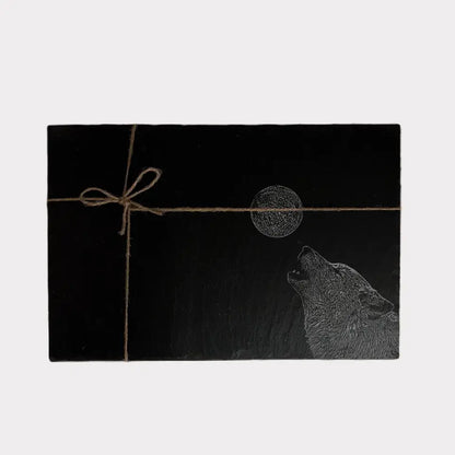 Howling Wolf Moon - Slate Table Mat Placemats (Set of 2)