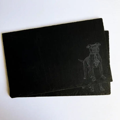 Staffordshire Terrier - Natural Slate Placemats (Set of 2)