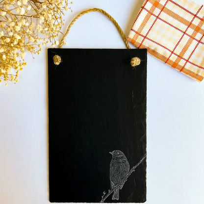 Robin Stone Custom Slate Chalkboard - Bird Sketch Presents