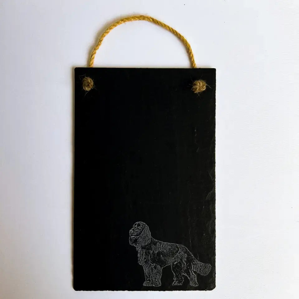 Spaniel - Natural Slate Memo Chalk Board