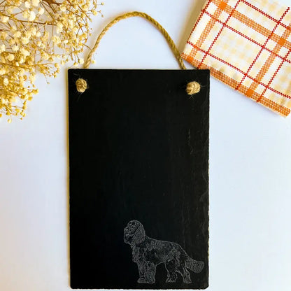 Spaniel - Natural Slate Memo Chalk Board