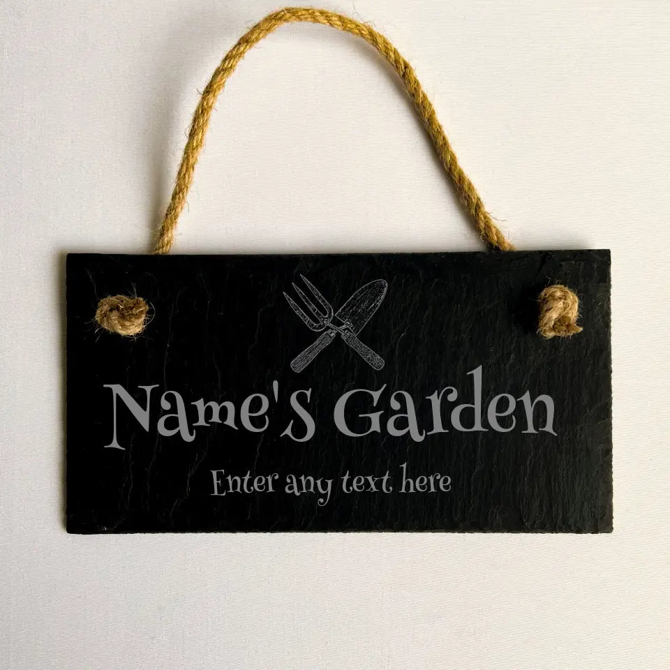 Personalised Garden Sign - Natural Slate