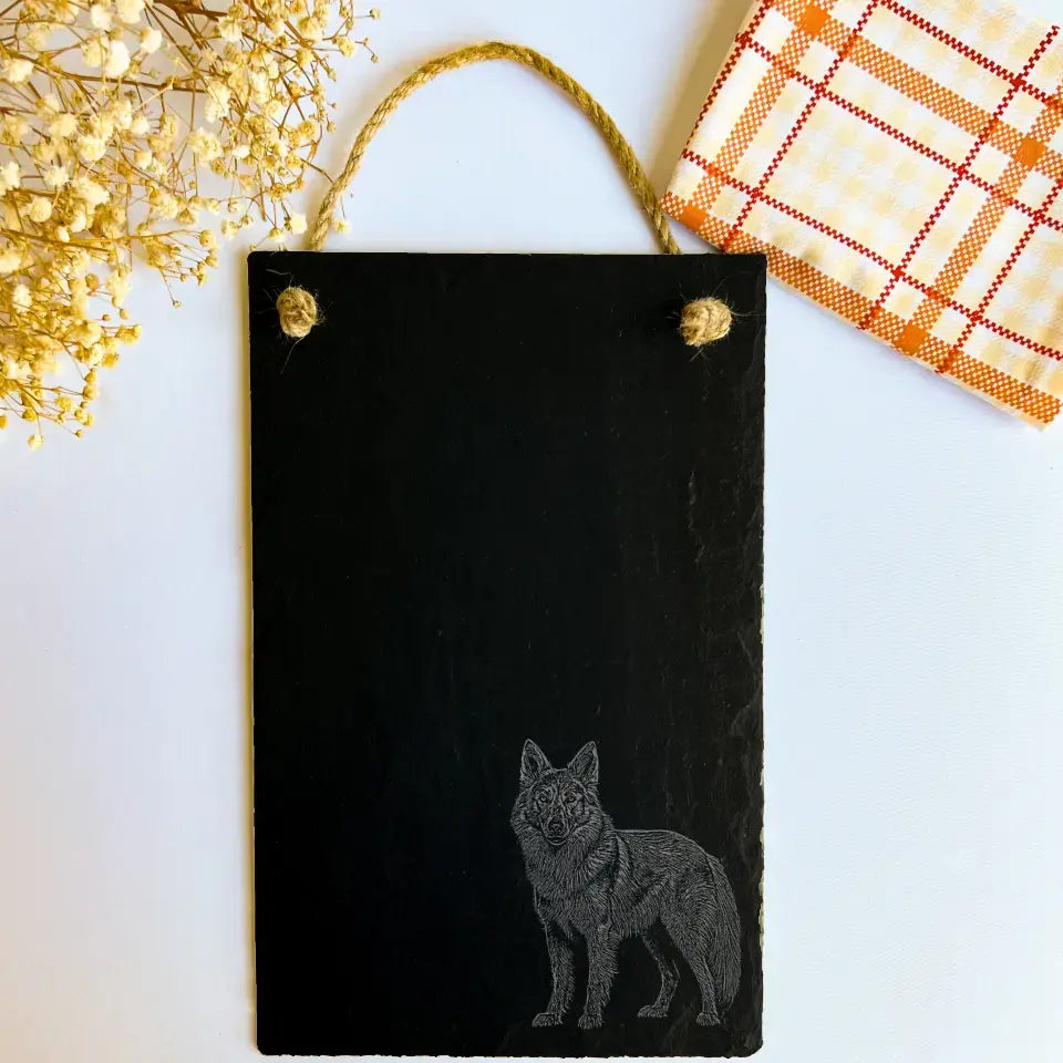 Alsatian - Natural Slate Memo Chalk Board