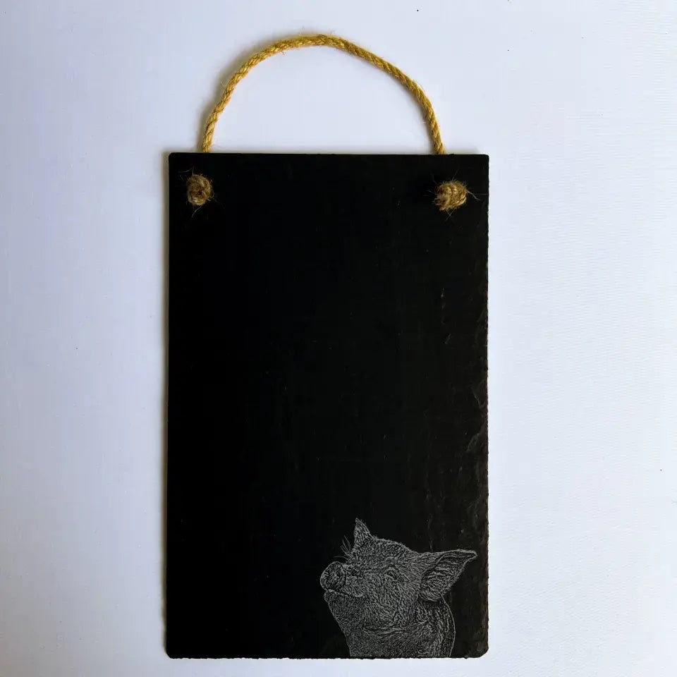 Piglet Sketch Memo Chalkboard - Farmhouse Home Decorations