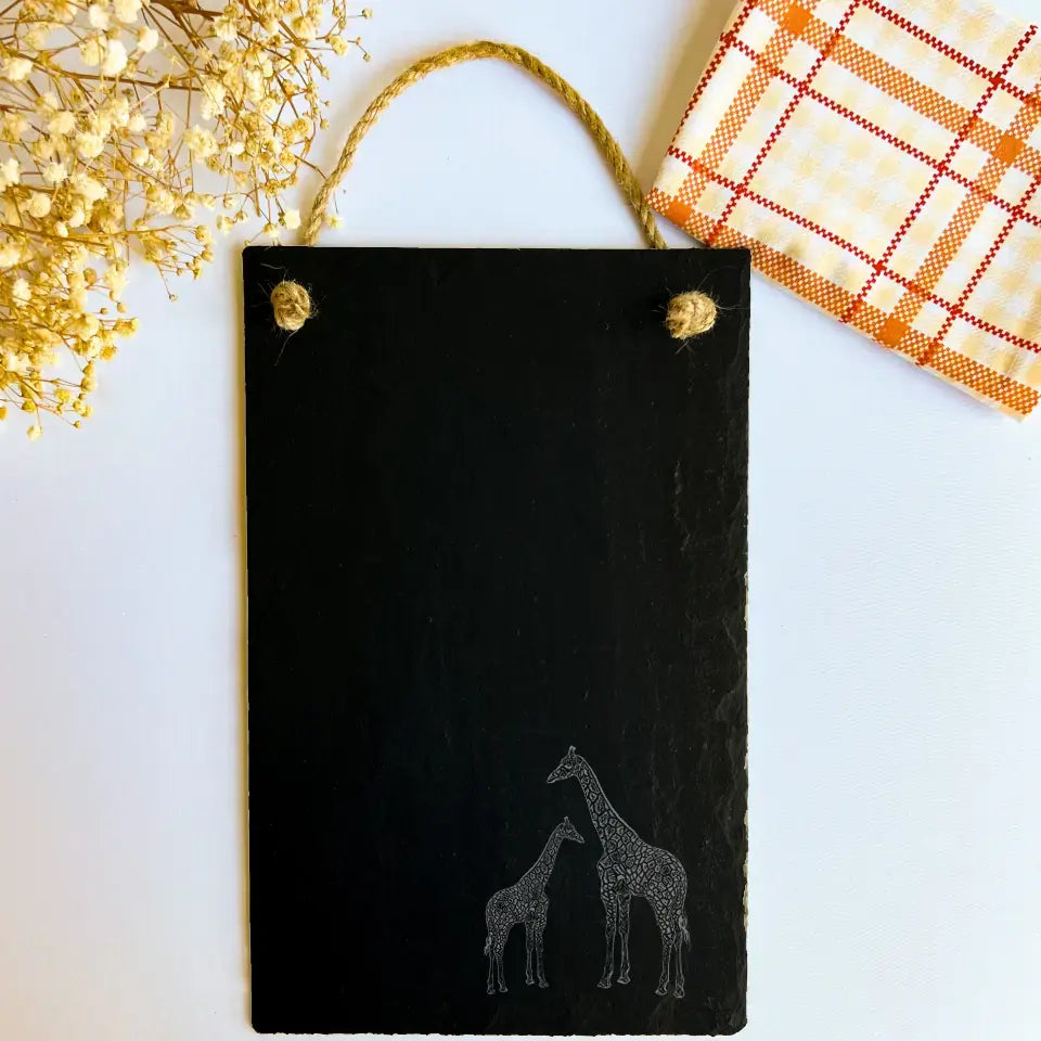 Mother Giraffe - Natural Slate Memo Chalk Board