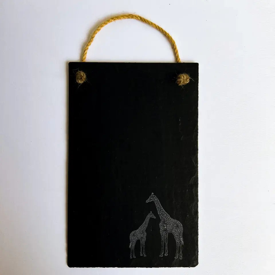 Mother Giraffe - Natural Slate Memo Chalk Board