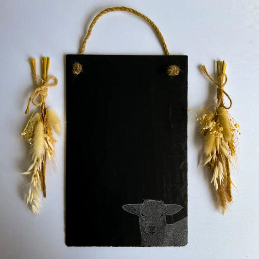 Lamb Sheep Slate Memo Chalkboard - Custom Farmhouse Décor