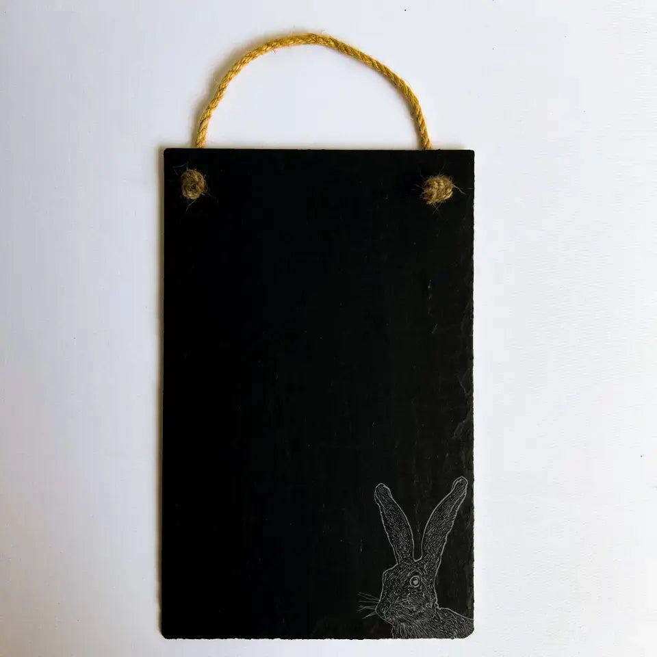 Hare Slate Chalkboard - Woodland Ornament & Kitchen Forest Décor