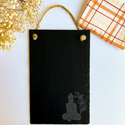 Buddha - Personalised Slate Memo Chalk Board for Kitchen or Garden