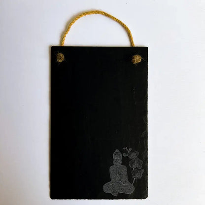 Buddha - Personalised Slate Memo Chalk Board for Kitchen or Garden