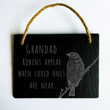 Grandad Robin Memorial Plaque - Graveyard Remembrance Slate Sign