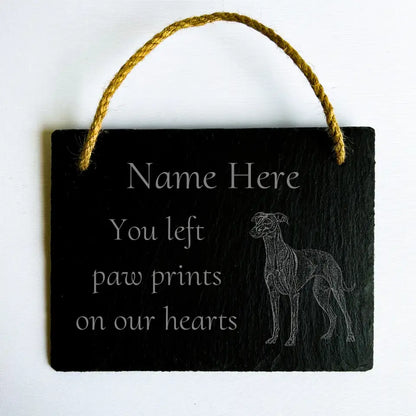 Greyhound - Natural Slate Memorial Stake (Large)