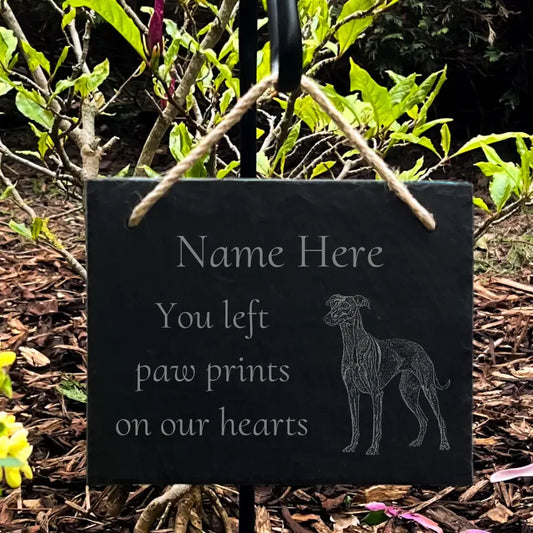 Greyhound - Natural Slate Memorial Stake (Large)