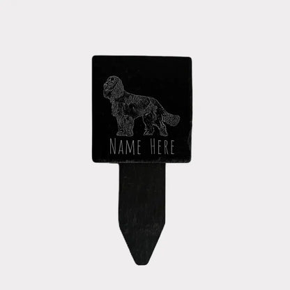 Spaniel - Natural Slate Memorial Stake (Small)