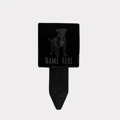 Staffordshire Terrier - Natural Slate Memorial Stake (Small)