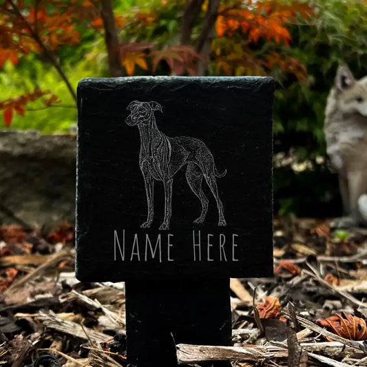 Greyhound - Natural Slate Memorial Stake (Small)