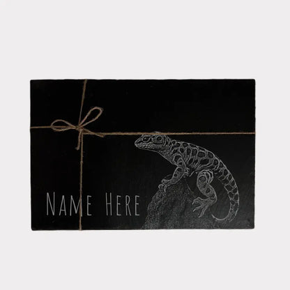 Personalised Leopard Gecko - Natural Slate Basking / Feeding Stone