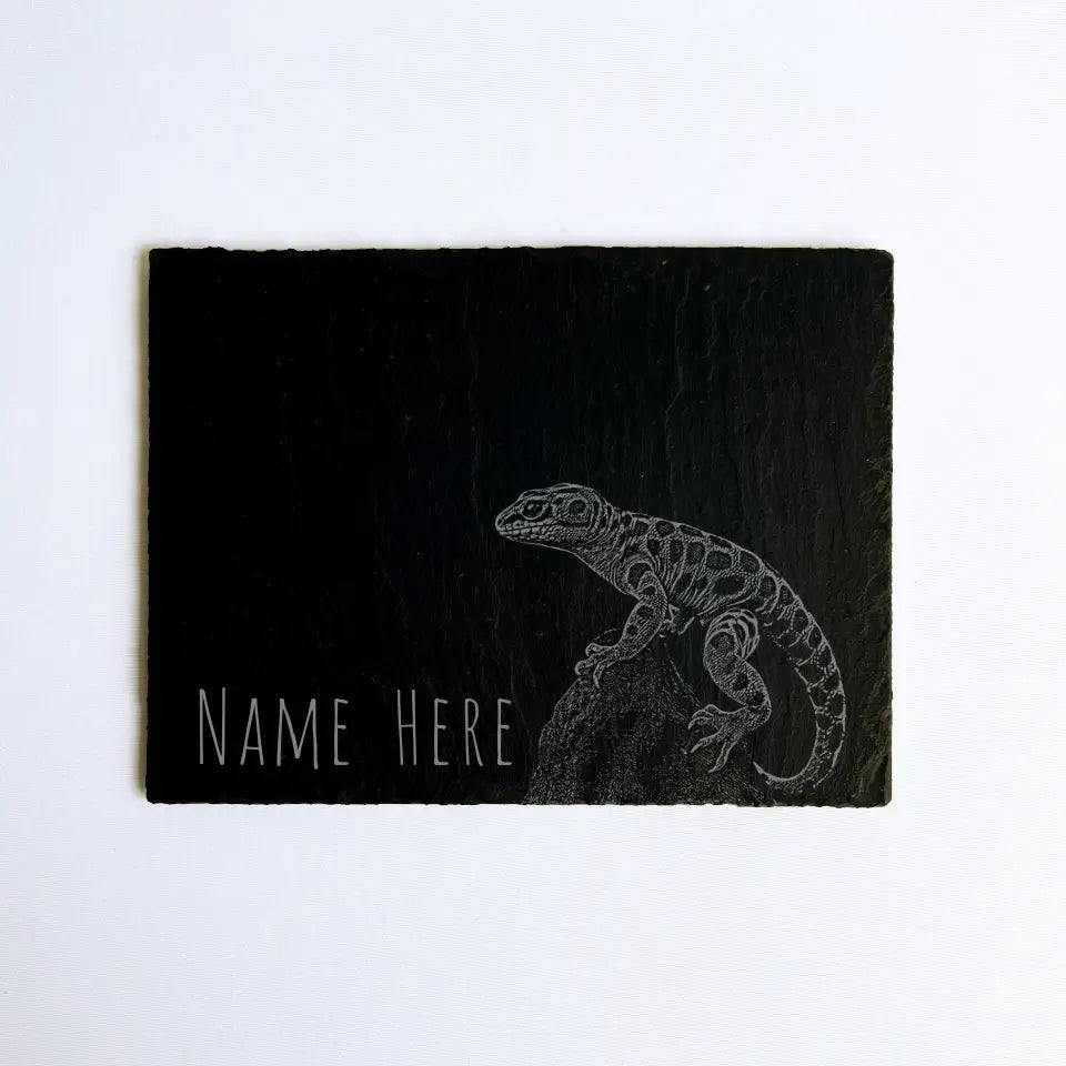 Personalised Leopard Gecko - Natural Slate Basking / Feeding Stone