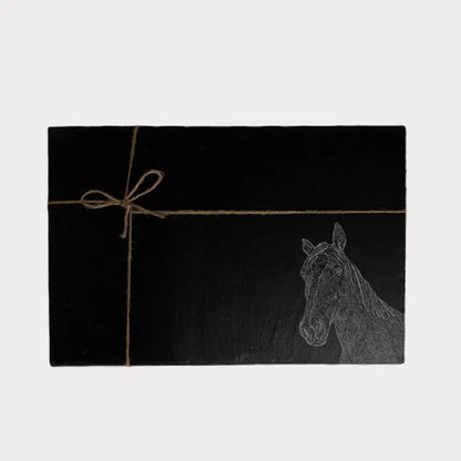 Horse Slate Placemats - Set of 2 for Country Home Kitchen