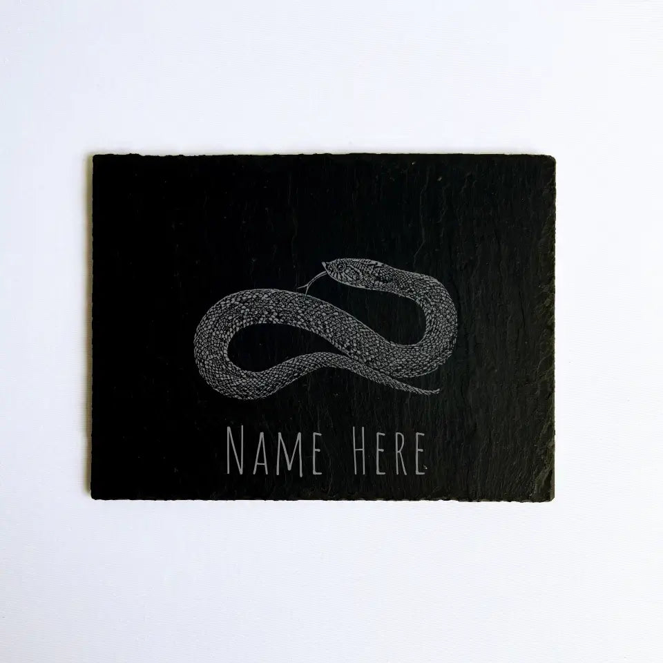 Personalised Hognose Snake - Natural Slate Basking / Feeding Stone