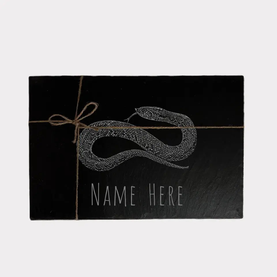 Personalised Hognose Snake - Natural Slate Basking / Feeding Stone