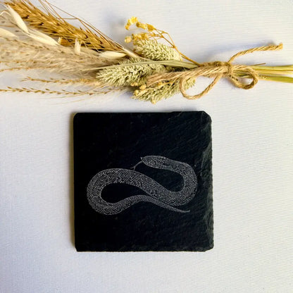 Hognose Snake - Untersetzer aus Naturschiefer (2er-Set) 