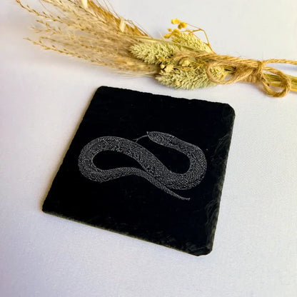 Hognose Snake - Untersetzer aus Naturschiefer (2er-Set) 