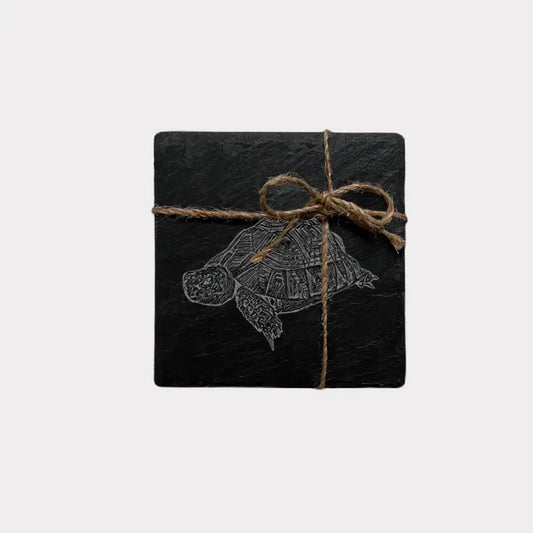 Tortoise - Natural Slate Coasters (Set of 2)