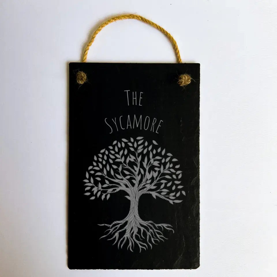 Personalised Tree of Life House Name - Slate House Sign