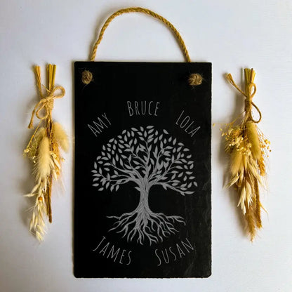 Personalised Family Tree of Life Sign - Unique Grandchildren Plaques