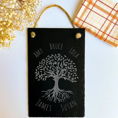 Personalised Family Tree of Life Sign - Unique Grandchildren Plaques