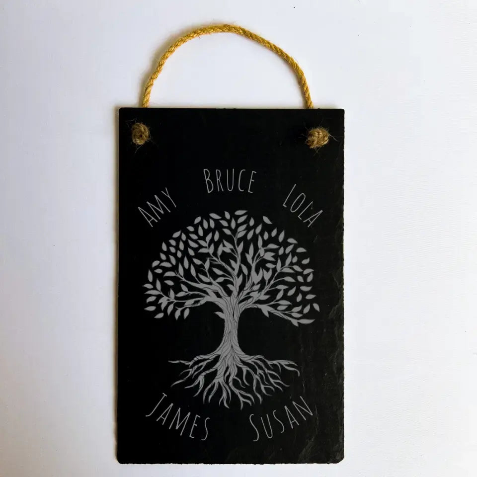 Personalised Family Tree of Life Sign - Unique Grandchildren Plaques