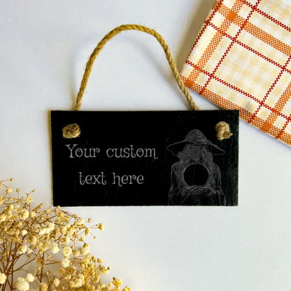 Witch Sketch Personalised Sign - Crystal Ball Plaque