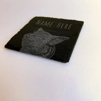 Personalised Piglet Slate Coaster - Custom Farm Gifts