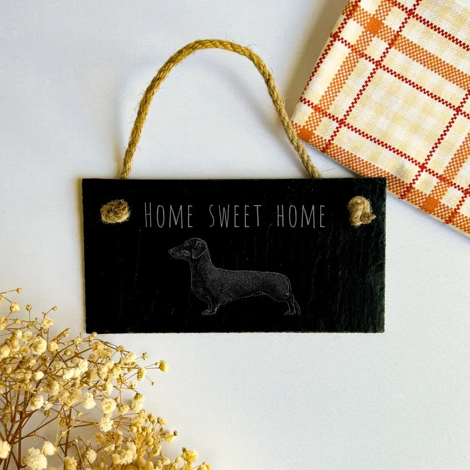 Sausage Dog Home Sweet Home Sign - Dachshund Decoration