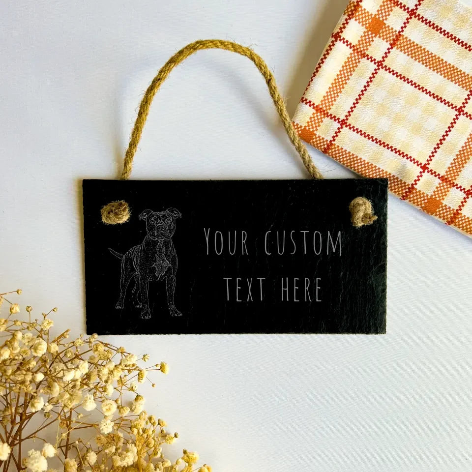 Personalised Staffordshire Terrier Sign – Staffy Dog Ornament Gift