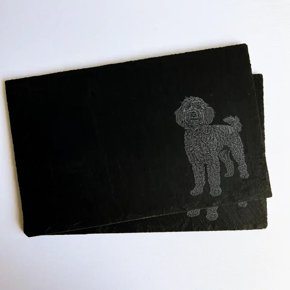 Cockapoo Slate Placemats (Set of 2) – Homeware Gift for Cockapoo Lovers